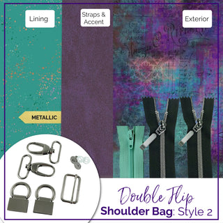 The Double Flip Shoulder Bag - Complete Bag Making Kit - Emmaline Bags Inc.