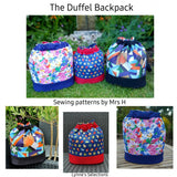 The Duffel Backpack by Sewing Patterns by Mrs H (Printed Paper Pattern) - Emmaline Bags Inc.
