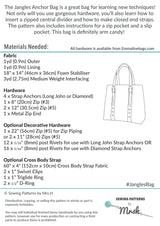 The Jangles Anchor Bag by Sewing Patterns by Mrs H (Printed Paper Pattern) - Emmaline Bags Inc.
