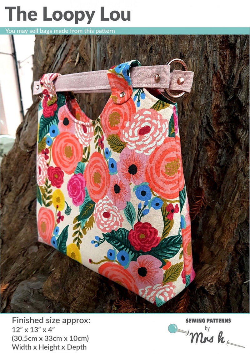 The Loopy Lou Bag by Sewing Patterns by Mrs H (Printed Paper Pattern) - Emmaline Bags Inc.
