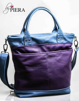 The Waterlily Waxed Canvas Tote by Blue Calla Sewing Patterns (Printed Paper Pattern) - Emmaline Bags Inc.