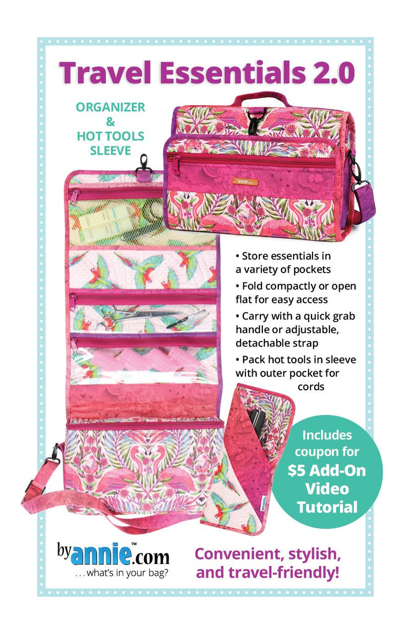 Travel Essentials 2.0 from By Annie (Printed Paper Pattern) - Emmaline Bags Inc.