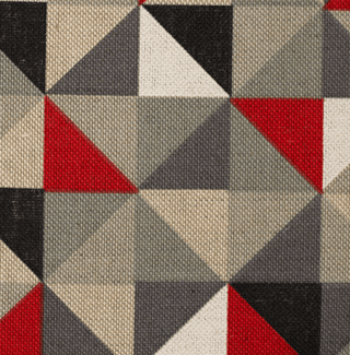 Triangles in Red (Linen Like) • (1/4 yard) - Emmaline Bags Inc.