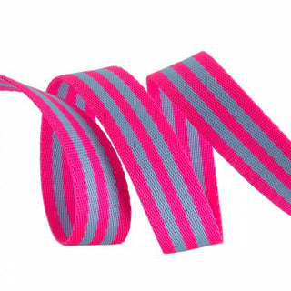 Tula Pink | Striped Nylon Webbing 1" (25mm) Wide (2 Yards) - Emmaline Bags Inc.