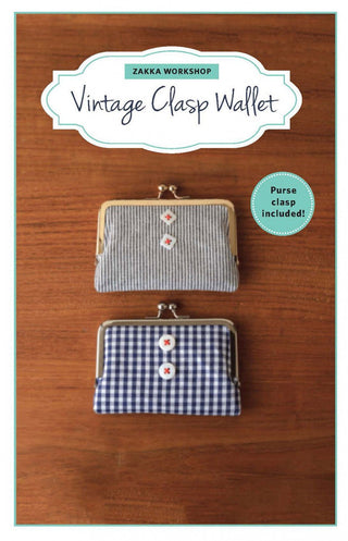 Vintage Clasp Wallet Kit with Pattern from Zakka Workshop - Emmaline Bags Inc.