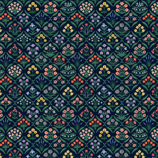 Vintage Garden - Navy Fabric // by Rifle Paper Co. for Cotton + Steel (1/4 yard) - Emmaline Bags Inc.