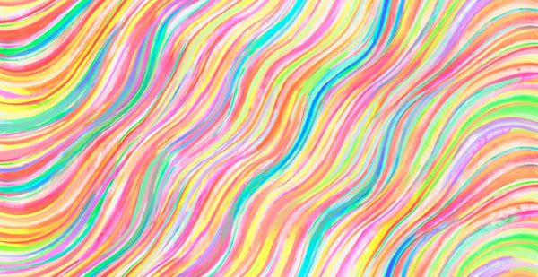 Watercolor Wave Ombre in PRISM // Gradients Auras by Moda (1/4 yard) - Emmaline Bags Inc.
