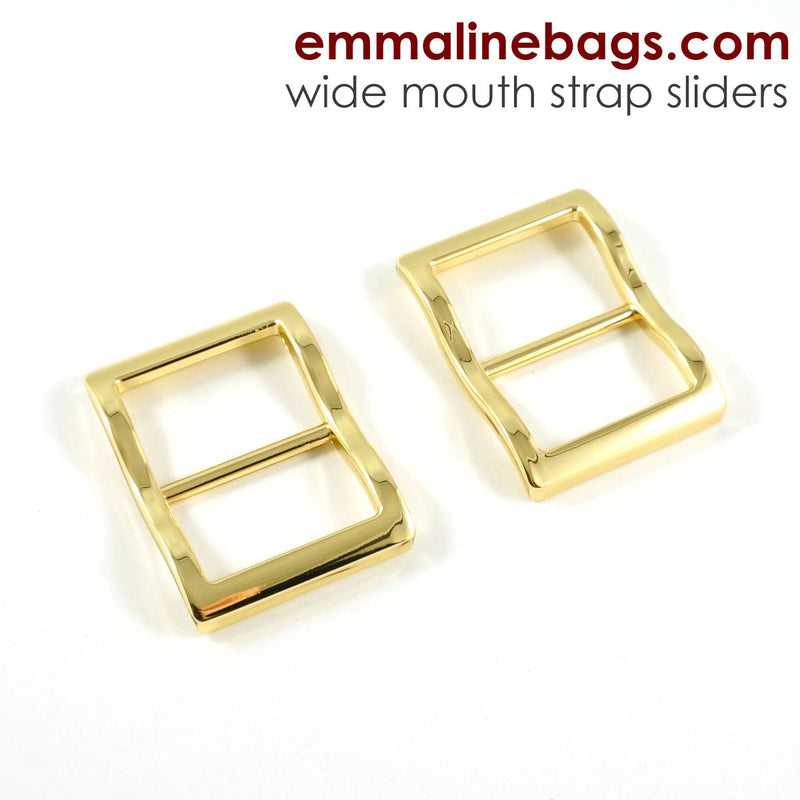 Wide Mouth Strap Sliders - (Extra Wide) For thicker straps (2 Pieces) - Emmaline Bags Inc.