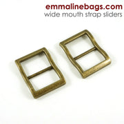 Wide Mouth Strap Sliders - (Extra Wide) For thicker straps (2 Pieces)