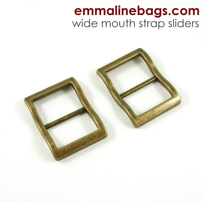 Wide Mouth Strap Sliders - (Extra Wide) For thicker straps (2 Pieces) - Emmaline Bags Inc.