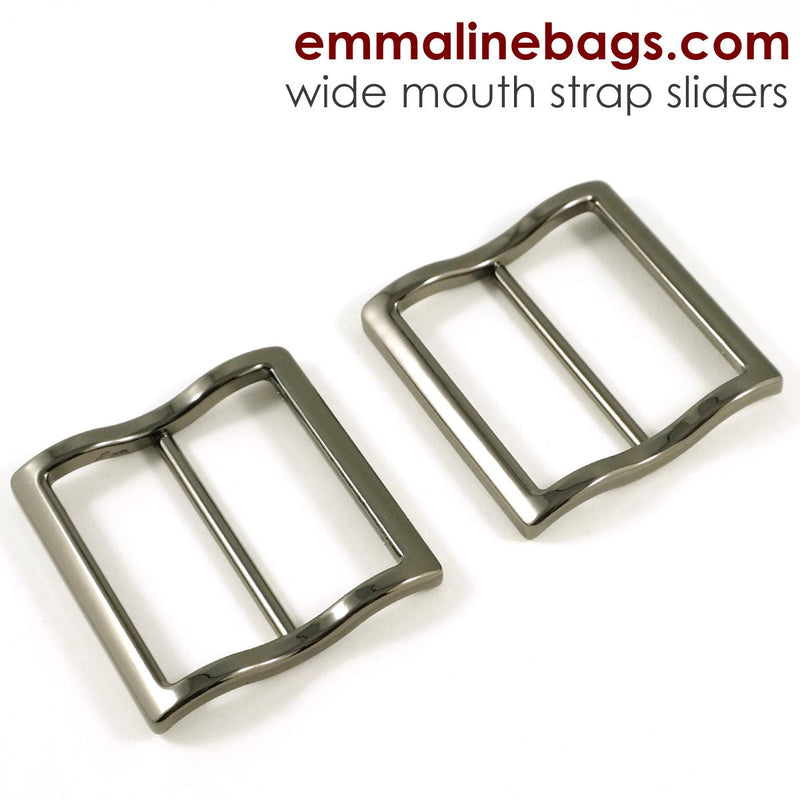 Wide Mouth Strap Sliders - (Extra Wide) For thicker straps (2 Pieces)