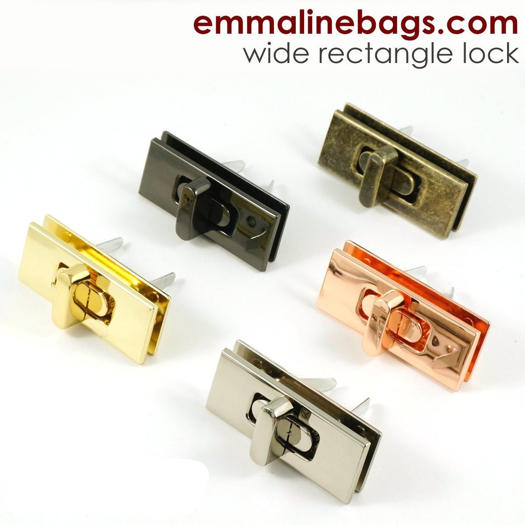 Wide Rectangular Bag Lock - Emmaline Bags Inc.