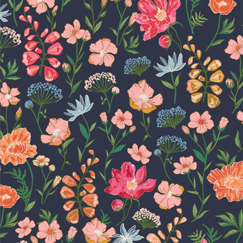 Wild Majestic // The Flower Fields for Art Gallery Fabrics - (1/4 yard) - Emmaline Bags Inc.