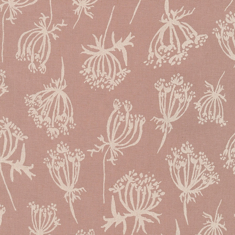 Wildflowers in Rose | Linen/Cotton // Riverbend for Robert Kaufman - Emmaline Bags Inc.