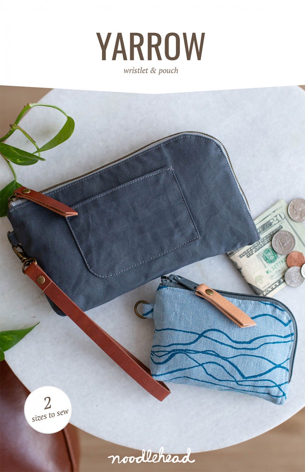 Yarrow Wristlet Pouch by Noodlehead (Printed Paper Pattern)