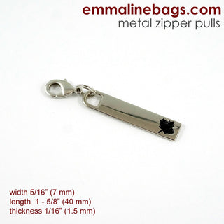 Zipper Pulls: "Maple Leaf" in Nickel - Emmaline Bags Inc.
